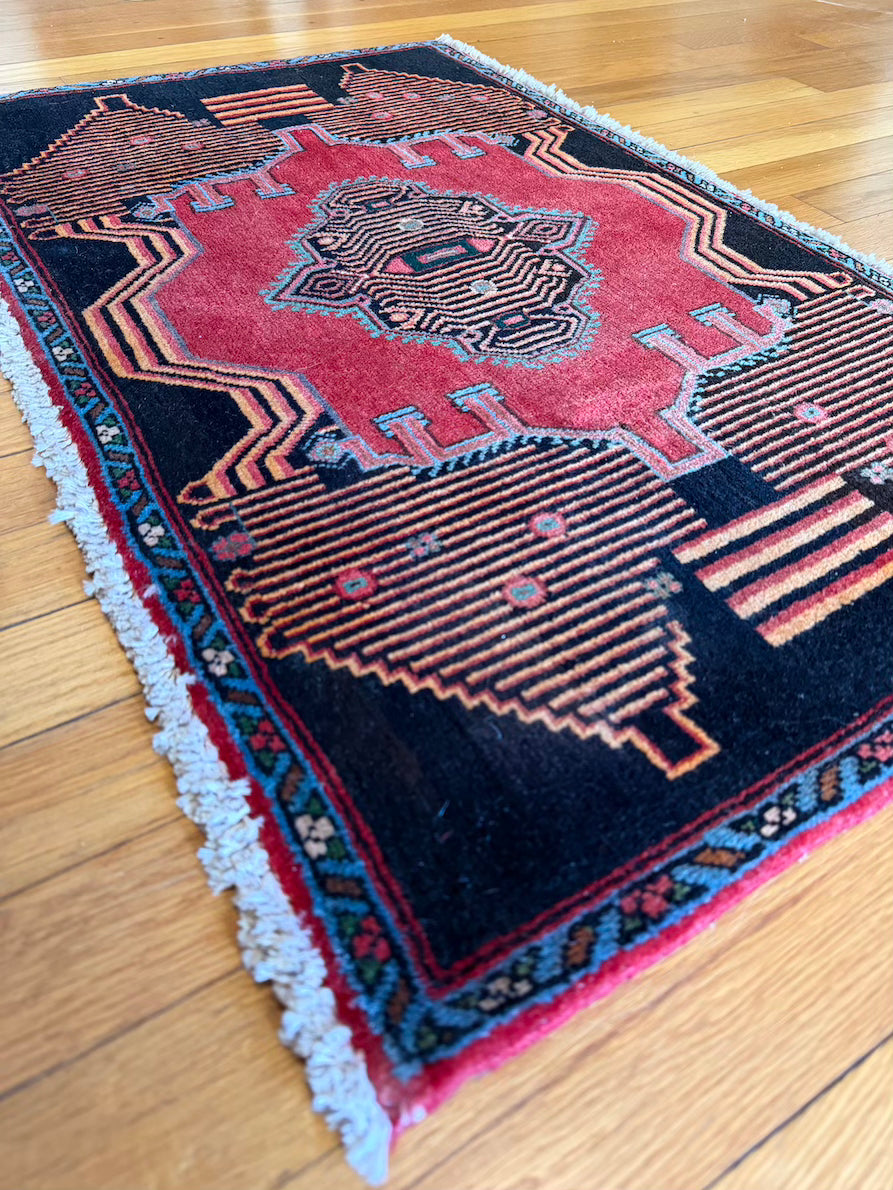 Vintage Kazak Mat #R1010 1'10" x 2'10"