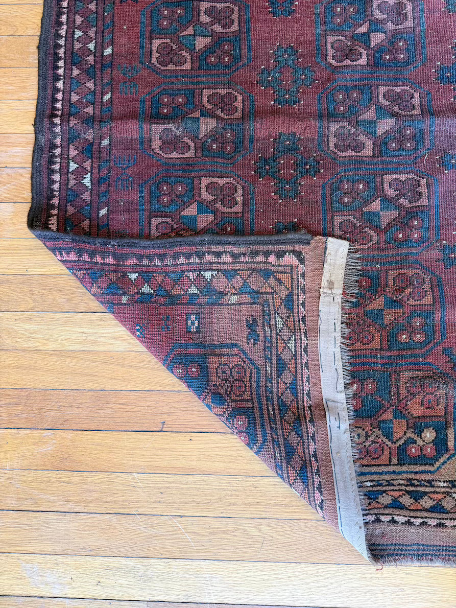 Antique Ersari Accent Rug #R1003 - 3'7" x 4'3"
