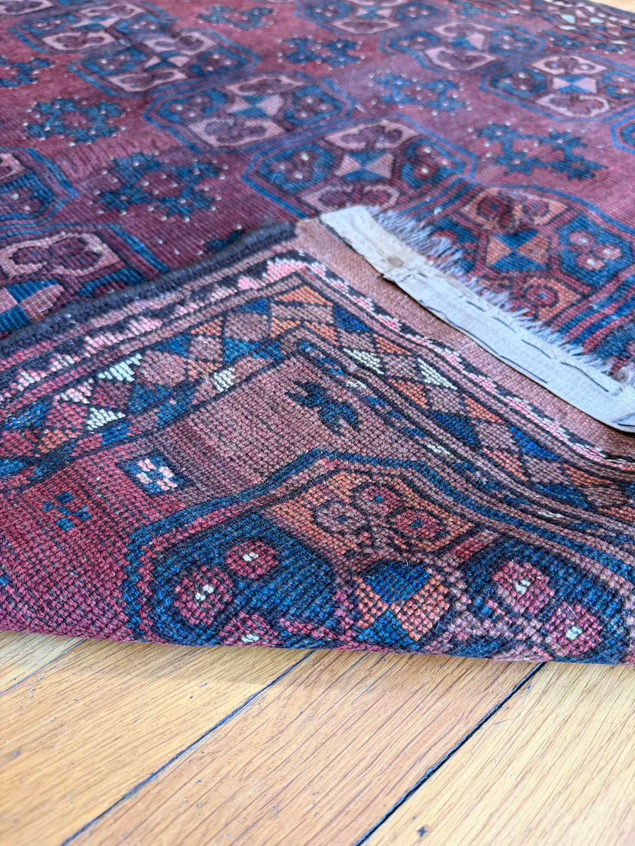 Antique Ersari Accent Rug #R1003 - 3'7" x 4'3"