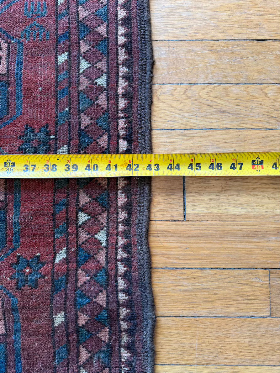 Antique Ersari Accent Rug #R1003 - 3'7" x 4'3"