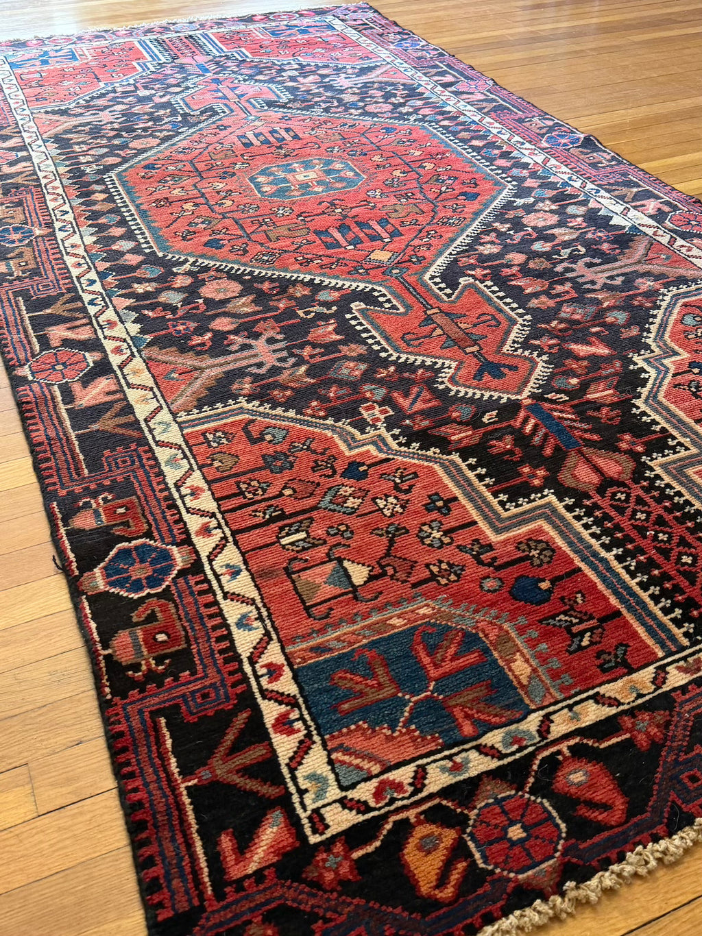 Antique Serapi Wide Runner #R1005 4'2" x 9'