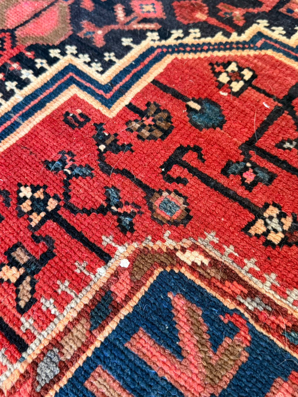 Antique Serapi Wide Runner #R1005 4'2" x 9'
