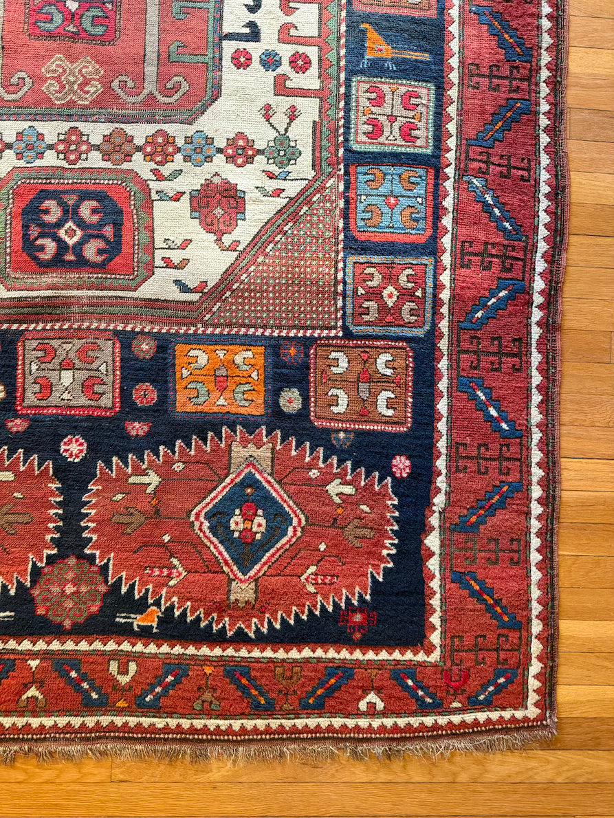 Antique Karachopf Kazak Area Rug #R1009 5'7" x 7'7"