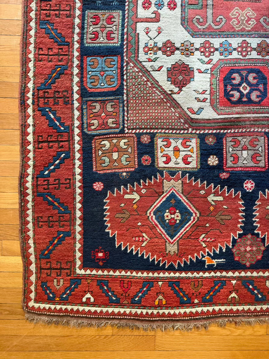 Antique Karachopf Kazak Area Rug #R1009 5'7" x 7'7"