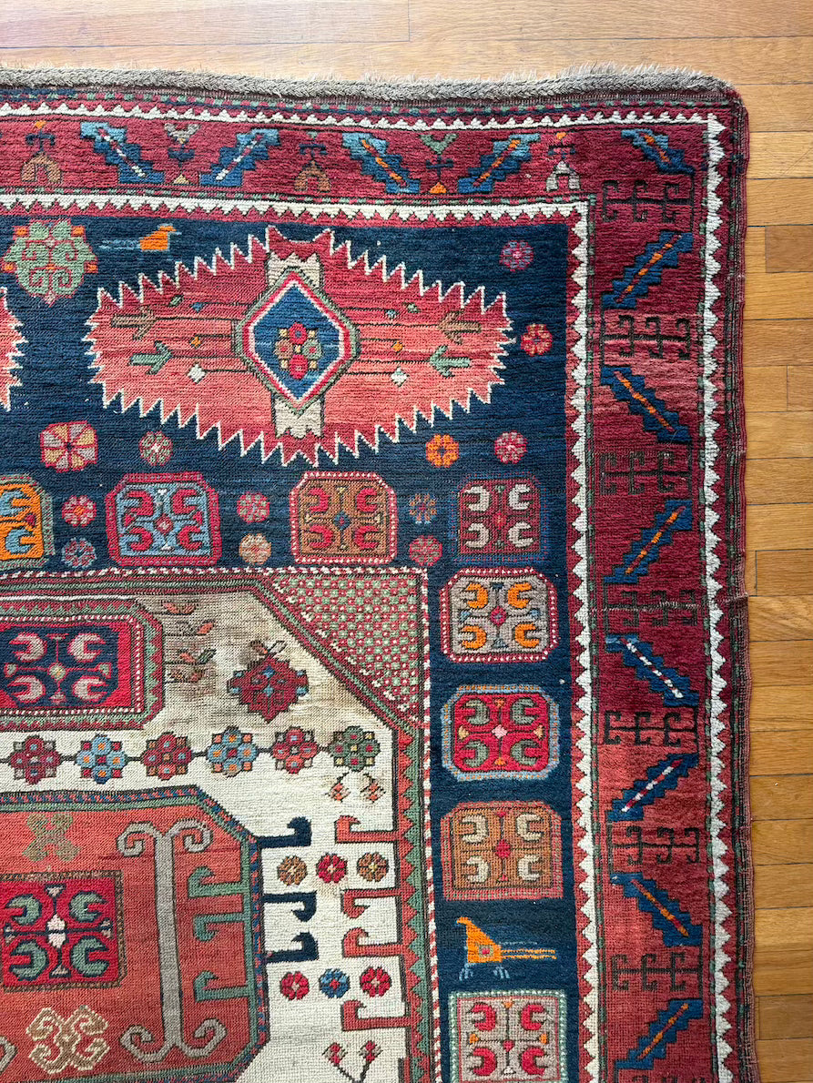 Antique Karachopf Kazak Area Rug #R1009 5'7" x 7'7"