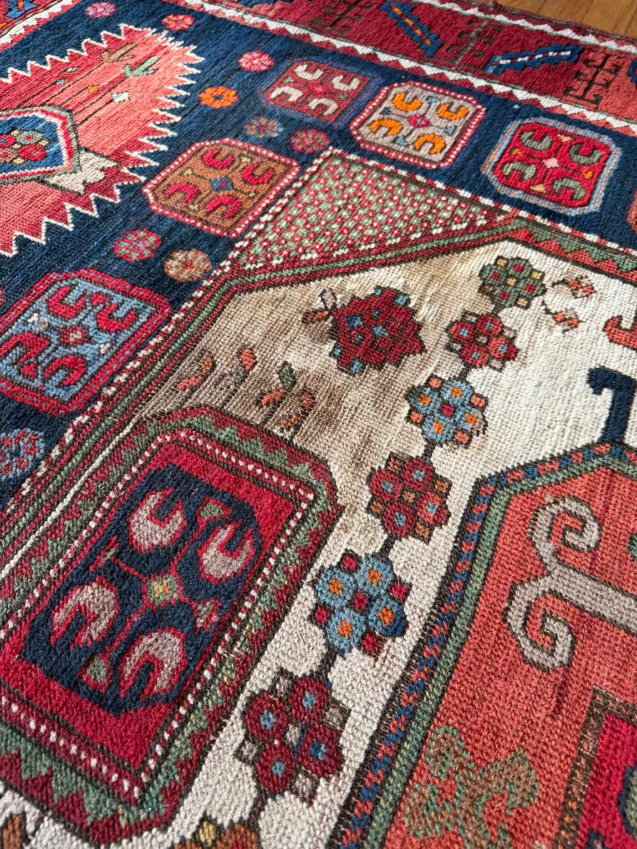 Antique Karachopf Kazak Area Rug #R1009 5'7" x 7'7"
