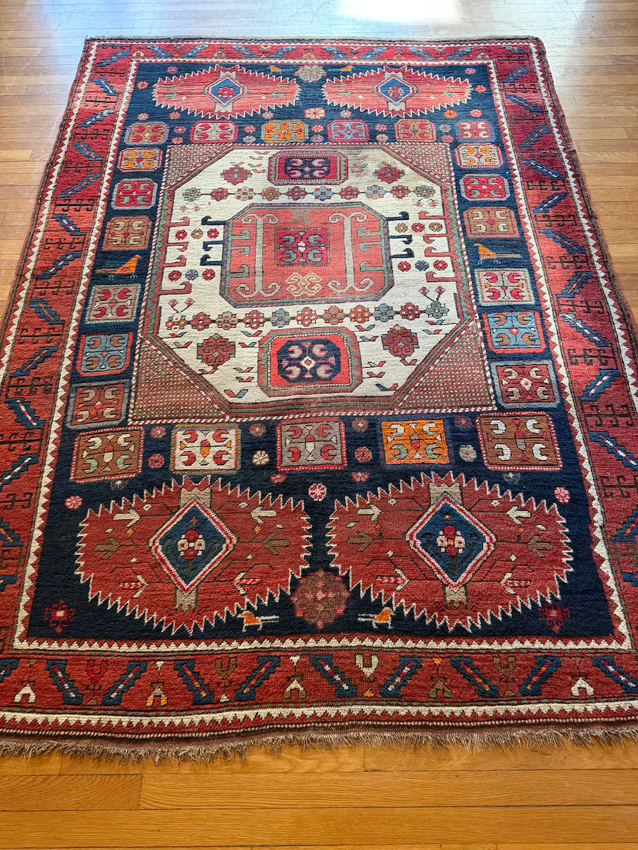 Antique Karachopf Kazak Area Rug #R1009 5'7" x 7'7"