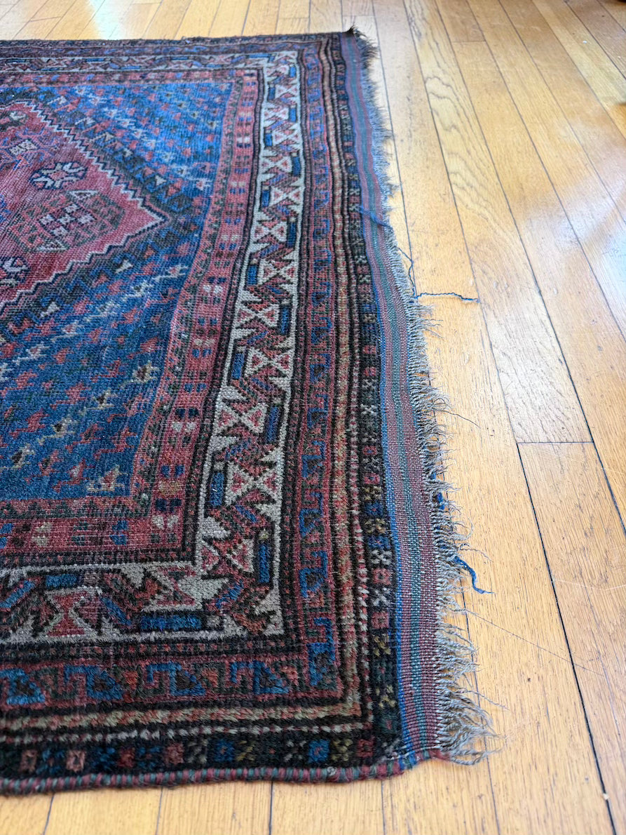 Antique Kazak Accent Rug #R1012 3'7" x 6'