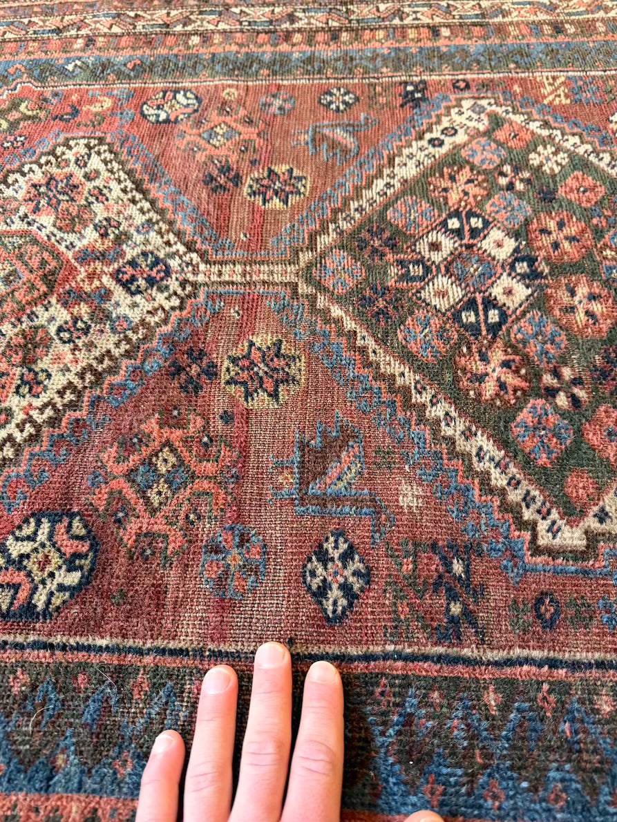Antique Kazak Accent Rug #R1012 3'7" x 6'