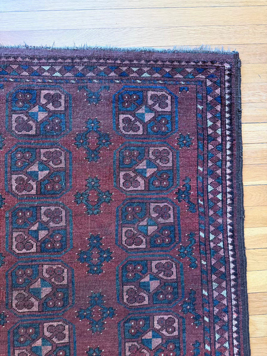 Antique Ersari Accent Rug #R1003 - 3'7" x 4'3"